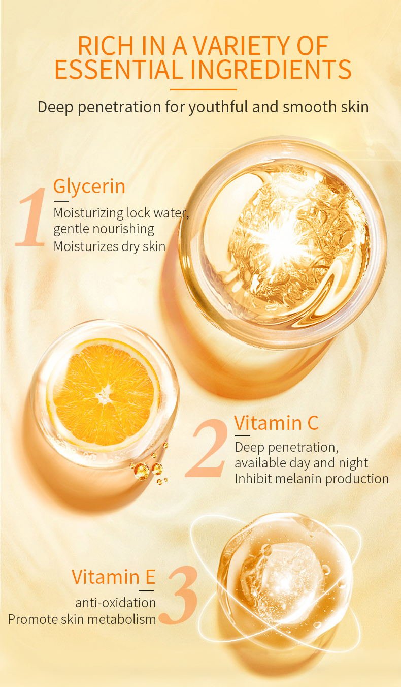 كريم فيتامين سي و هيالورونيك اسيد لتفتيح البشرة و ترطيب العميق - الصورة 7